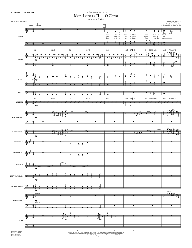 More Love To Thee O Christ Orchestration (Todd Billingsley)