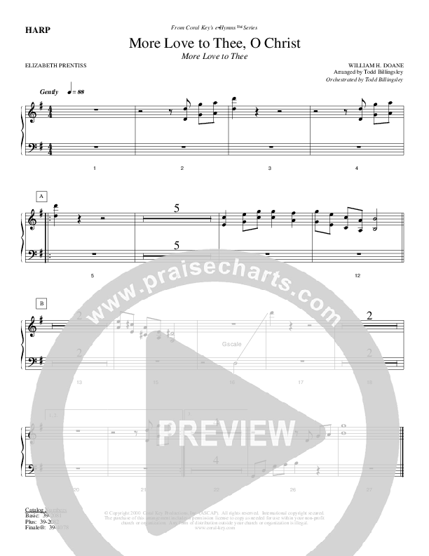 More Love To Thee O Christ Harp (Todd Billingsley)