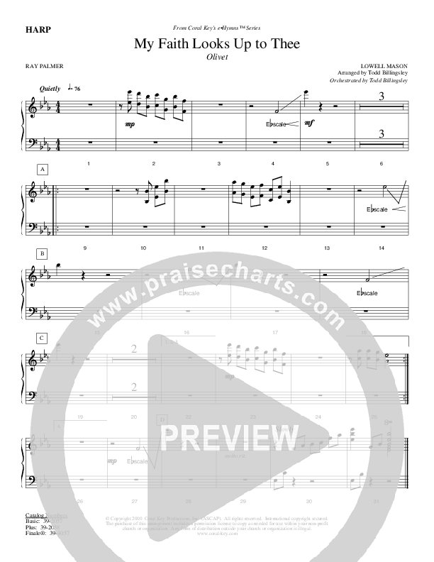 My Faith Looks Up To Thee Harp (Todd Billingsley)