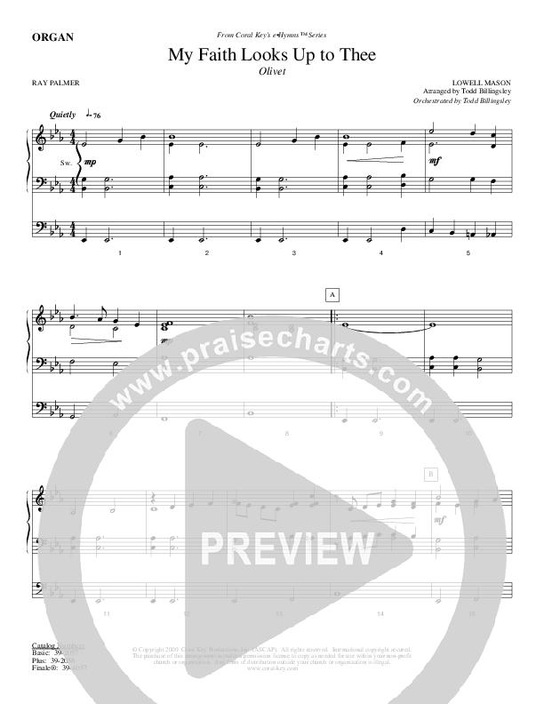 My Faith Looks Up To Thee Organ (Todd Billingsley)