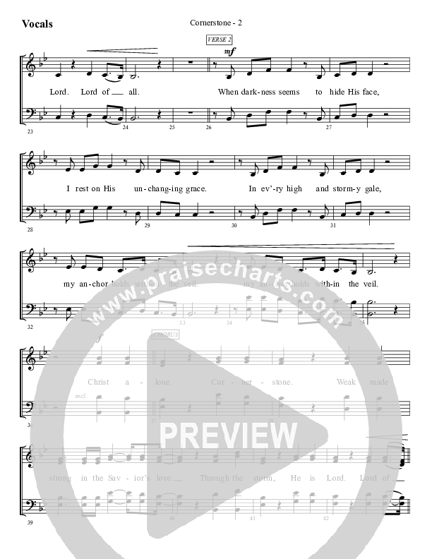 Cornerstone Choir Sheet (SATB) (WorshipTeam.tv)