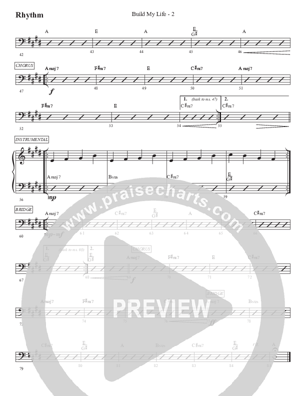 Build My Life Rhythm Chart (WorshipTeam.tv)