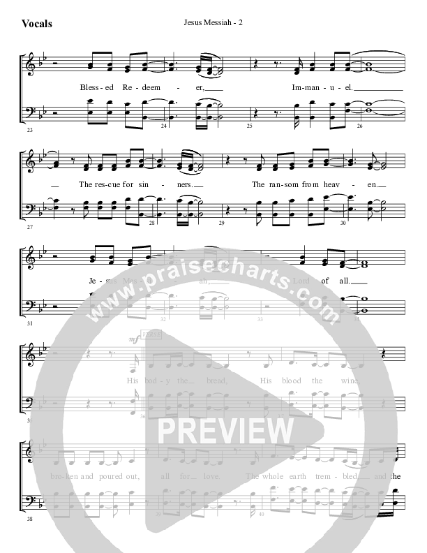 Jesus Messiah Choir Sheet (SATB) (WorshipTeam.tv)