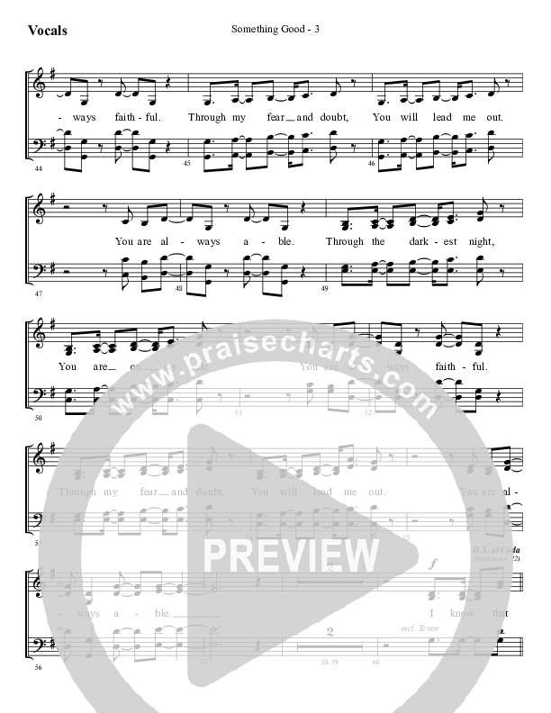Something Good Choir Sheet (SATB) (WorshipTeam.tv)