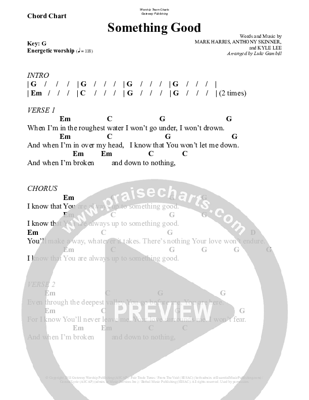 Something Good Chords & Lyrics (WorshipTeam.tv)