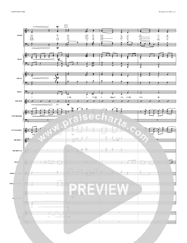 My Jesus I Love Thee Conductor's Score (Todd Billingsley)