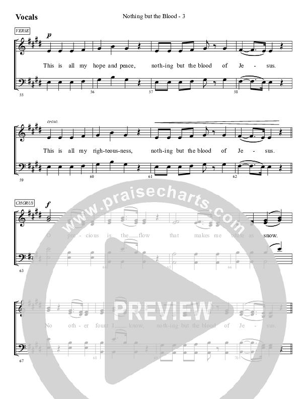 Nothing But The Blood Choir Sheet (SATB) (WorshipTeam.tv)