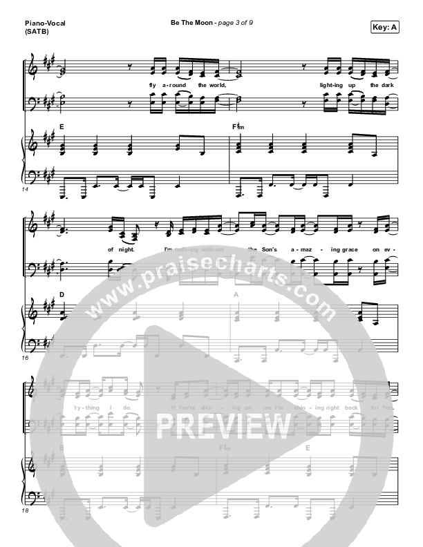 Be The Moon Piano/Vocal Pack (Chris Tomlin / Brett Young / Cassadee Pope)