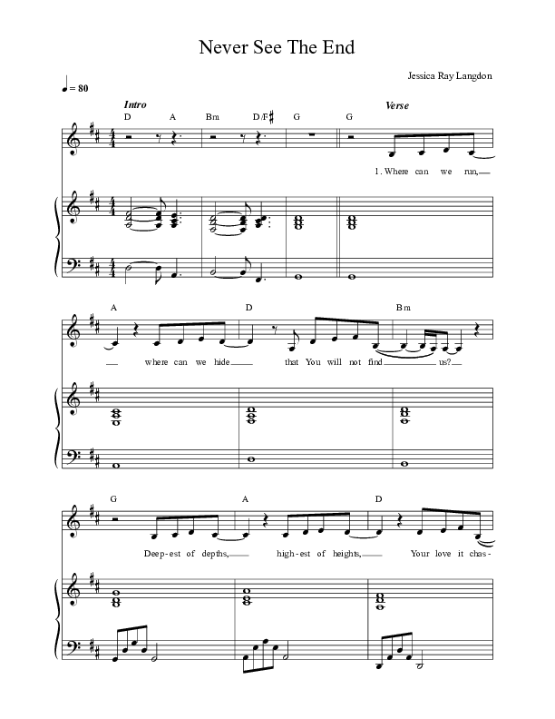 Never See The End Lead & Piano (Mission House / Jess Ray / Taylor Leonhardt)