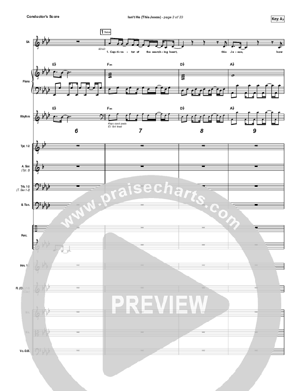 Isn't He (This Jesus) Conductor's Score (Natalie Grant)