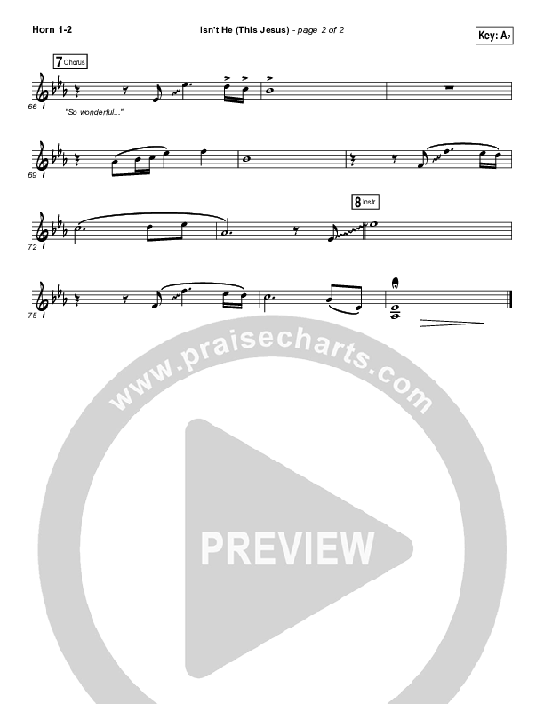 Isn't He (This Jesus) French Horn 1/2 (Natalie Grant)