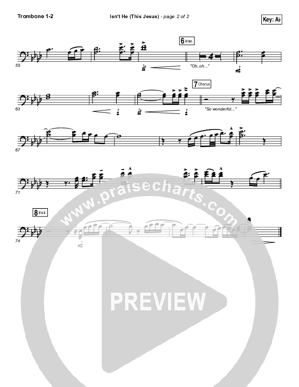 Isn't He (This Jesus) Trombone 1/2 (Natalie Grant)