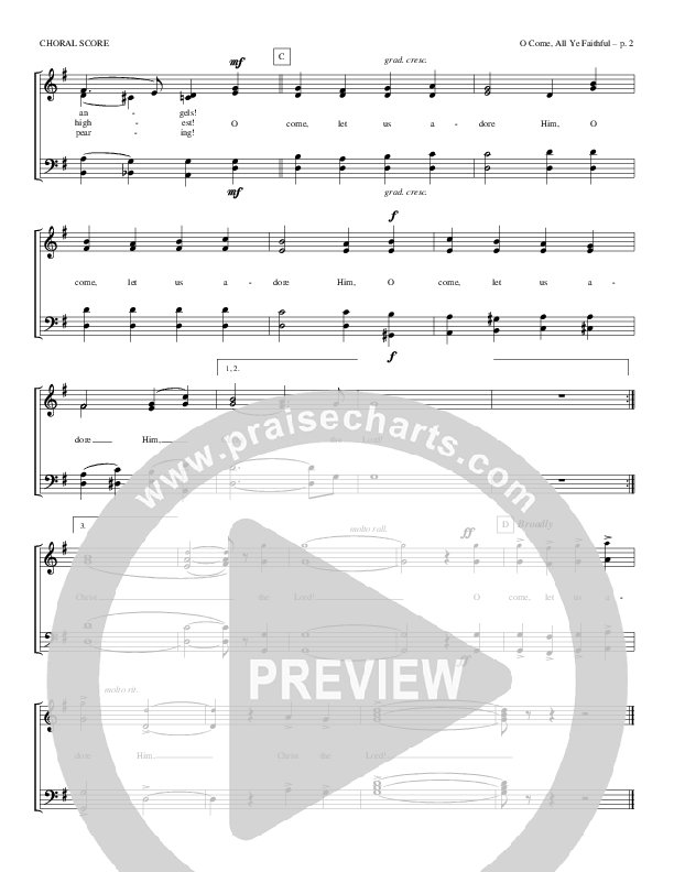 O Come All Ye Faithful Choir Sheet (Todd Billingsley)