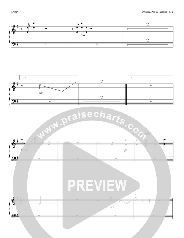 O Come All Ye Faithful Harp (Todd Billingsley)