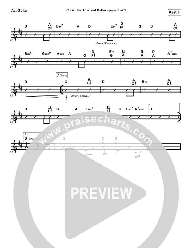 Christ The True And Better Acoustic Guitar (Keith & Kristyn Getty / Matt Boswell / Matt Papa)