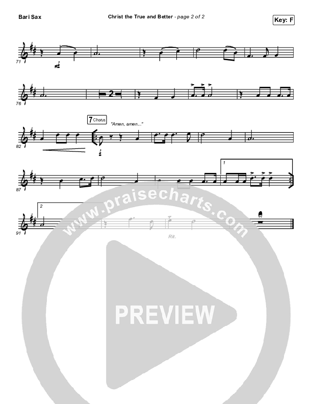 Christ The True And Better Bari Sax (Keith & Kristyn Getty / Matt Boswell / Matt Papa)