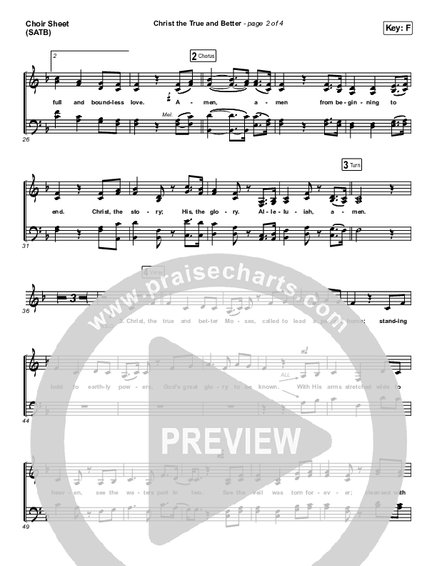 Christ The True And Better Choir Sheet (SATB) (Keith & Kristyn Getty / Matt Boswell / Matt Papa)