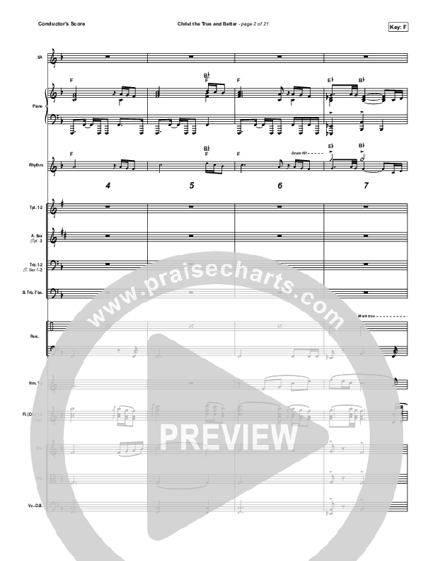 Christ The True And Better Conductor's Score (Keith & Kristyn Getty / Matt Boswell / Matt Papa)
