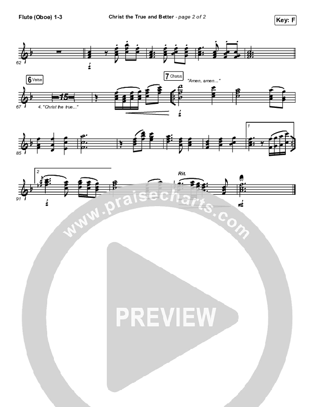 Christ The True And Better Flute/Oboe 1/2/3 (Keith & Kristyn Getty / Matt Boswell / Matt Papa)