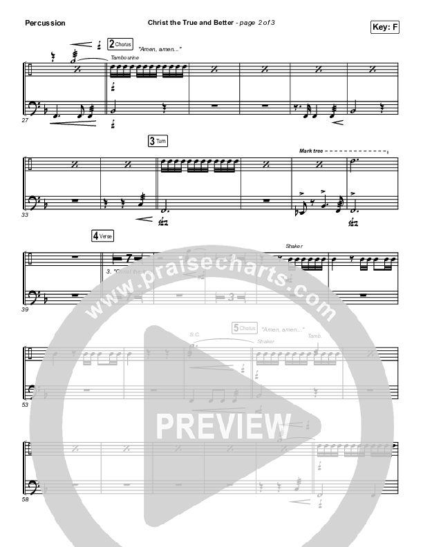 Christ The True And Better Percussion (Keith & Kristyn Getty / Matt Boswell / Matt Papa)