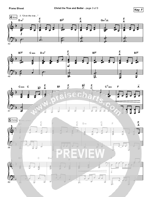 Christ The True And Better Piano Sheet (Keith & Kristyn Getty / Matt Boswell / Matt Papa)