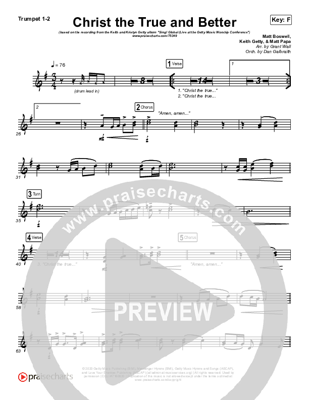 Christ The True And Better Trumpet 1,2 (Keith & Kristyn Getty / Matt Boswell / Matt Papa)