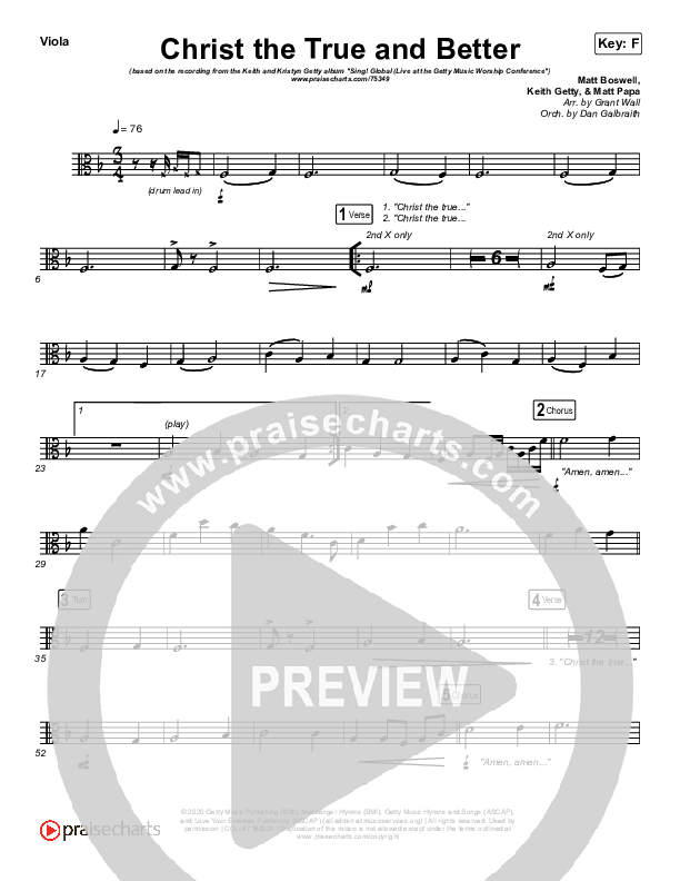 Christ The True And Better Viola (Keith & Kristyn Getty / Matt Boswell / Matt Papa)