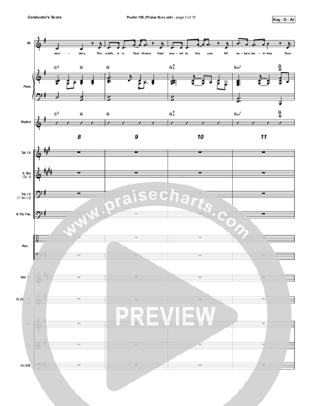 Psalm 150 (Praise The Lord) Conductor's Score (Matt Boswell / Matt Papa / Keith & Kristyn Getty)