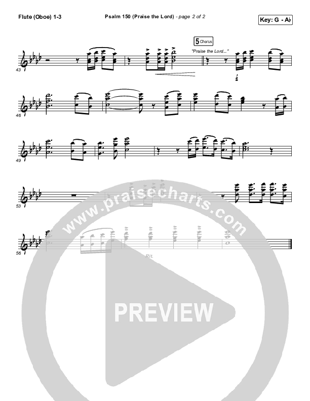 Psalm 150 (Praise The Lord) Flute/Oboe 1/2/3 (Matt Boswell / Matt Papa / Keith & Kristyn Getty)