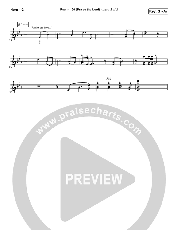 Psalm 150 (Praise The Lord) French Horn 1/2 (Matt Boswell / Matt Papa / Keith & Kristyn Getty)