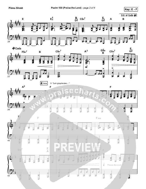 Psalm 150 (Praise The Lord) Piano Sheet (Matt Boswell / Matt Papa / Keith & Kristyn Getty)