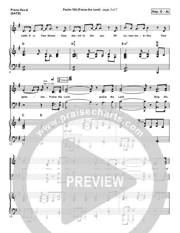 Psalm 150 (Praise The Lord) Piano/Vocal (SATB) (Matt Boswell / Matt Papa / Keith & Kristyn Getty)