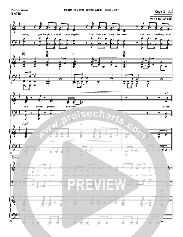 Psalm 150 (Praise The Lord) Piano/Vocal & Lead (Matt Boswell / Matt Papa / Keith & Kristyn Getty)