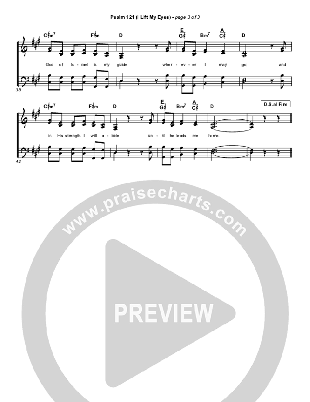 Psalm 121 (I Lift My Eyes) Hymn Sheet (SATB) (Jordan Kauflin / Matt Merker / Keith & Kristyn Getty)