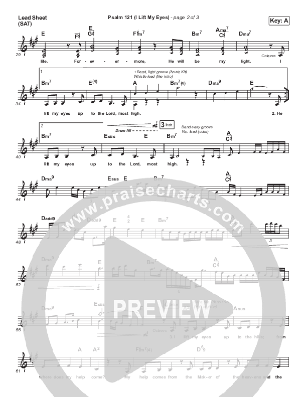 Psalm 121 (I Lift My Eyes) Lead Sheet (SAT) (Jordan Kauflin / Matt Merker / Keith & Kristyn Getty)