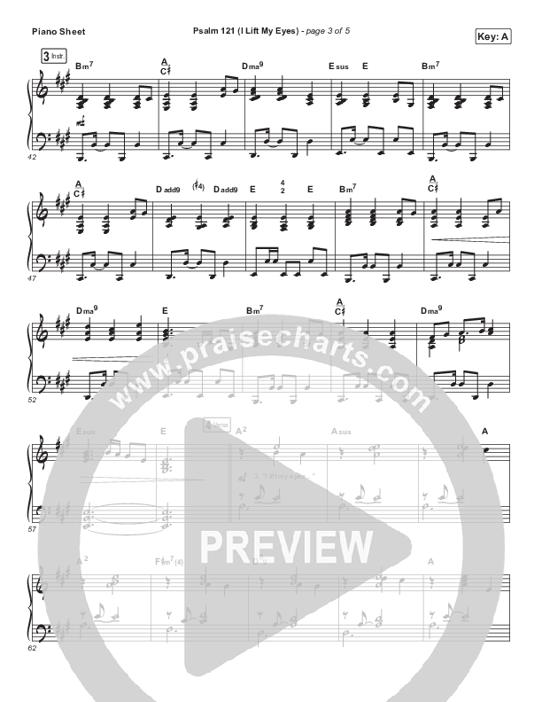 Psalm 121 (I Lift My Eyes) Piano Sheet (Jordan Kauflin / Matt Merker / Keith & Kristyn Getty)