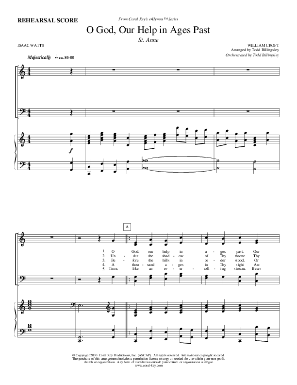 O God Our Help In Ages Past Orchestration (Todd Billingsley)