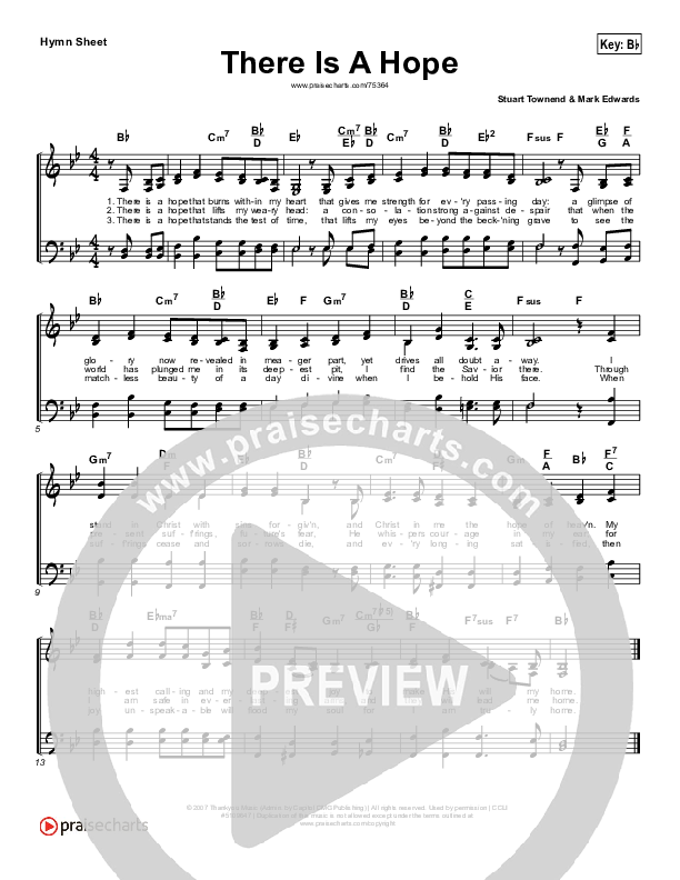 There Is A Hope Hymn Sheet (Keith & Kristyn Getty)