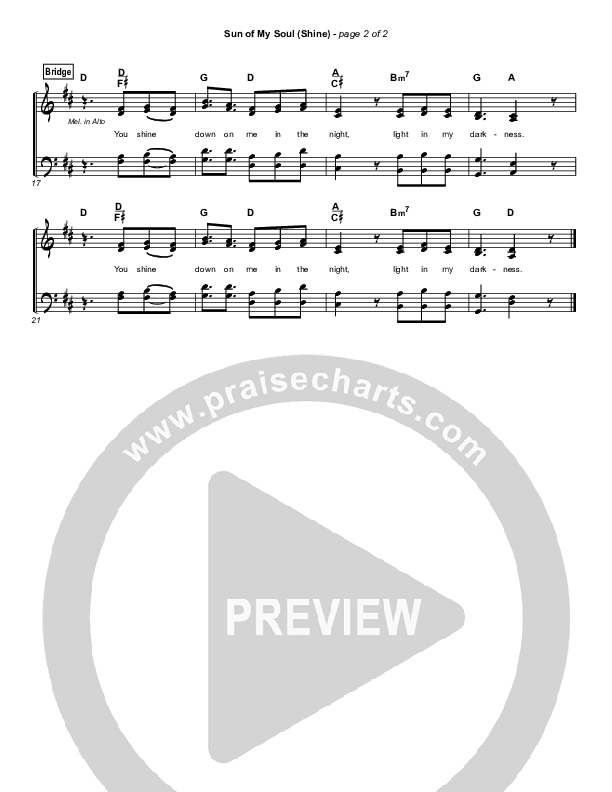 Sun Of My Soul (Shine) Hymn Sheet (Keith & Kristyn Getty)