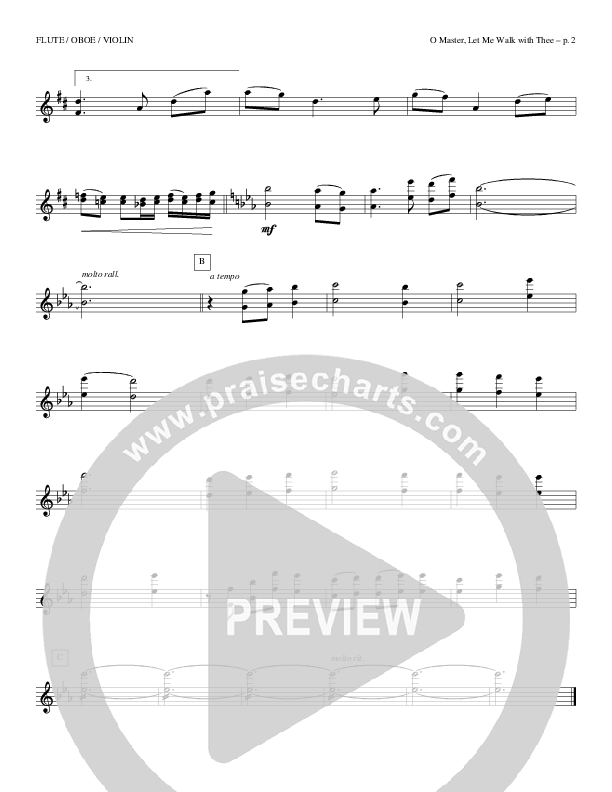 O Master Let Me Walk With Thee Flute/Oboe (Todd Billingsley)