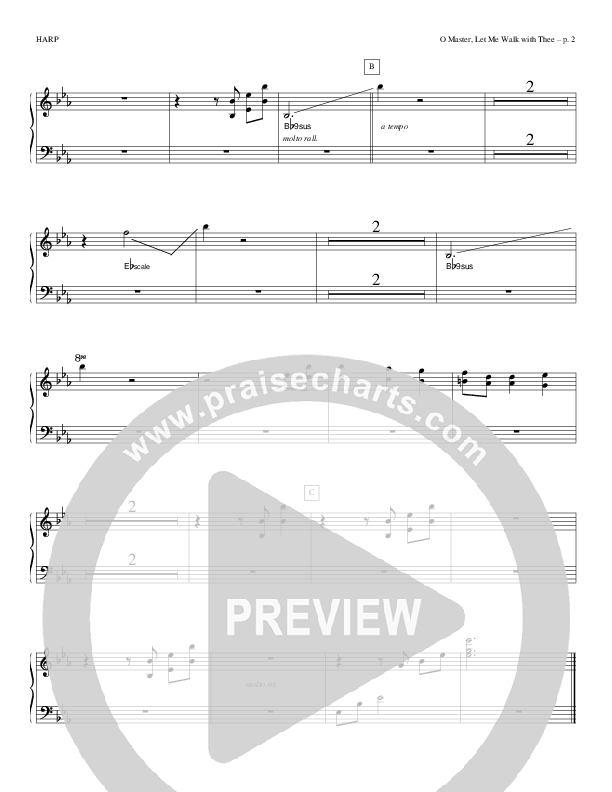 O Master Let Me Walk With Thee Harp (Todd Billingsley)