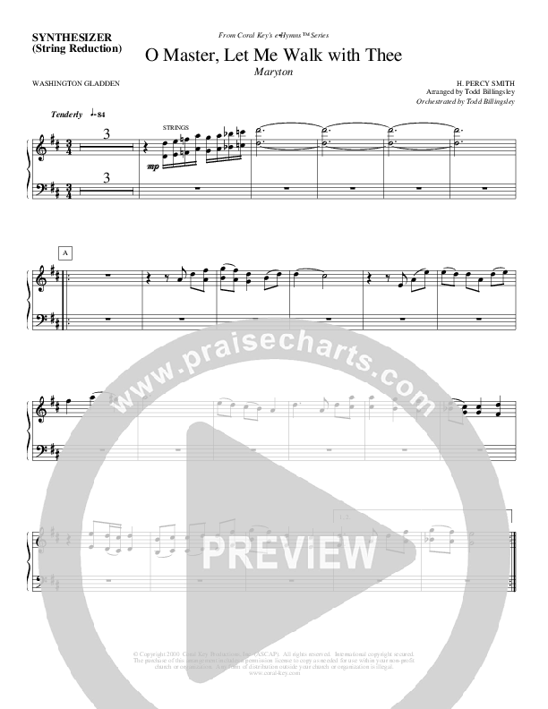 O Master Let Me Walk With Thee Synth Strings (Todd Billingsley)