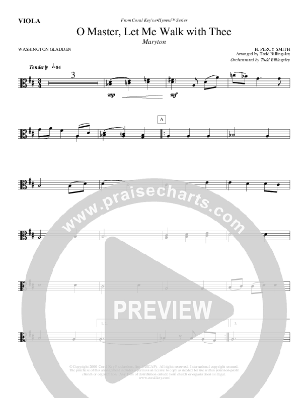 O Master Let Me Walk With Thee Viola (Todd Billingsley)