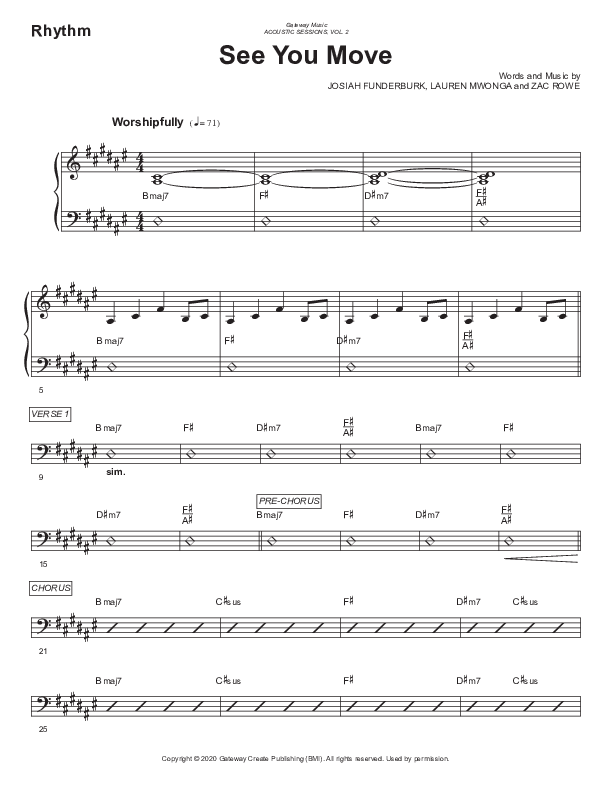 See You Move Rhythm Chart (Gateway Worship)