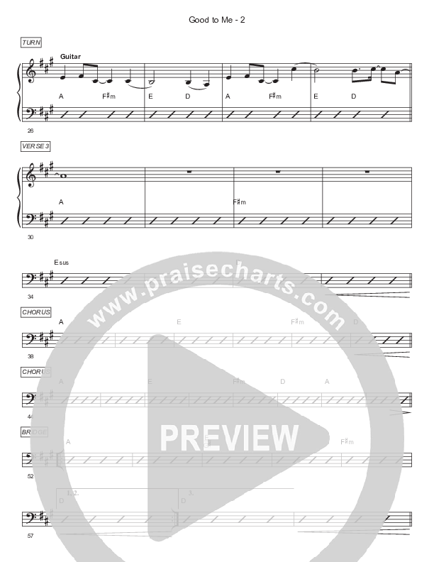Good To Me Rhythm Chart (Gateway Worship)