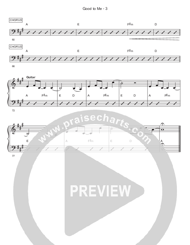 Good To Me Rhythm Chart (Gateway Worship)