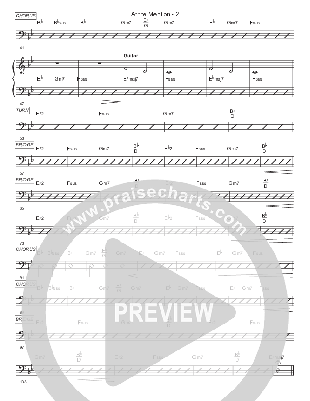 At The Mention Rhythm Chart (Gateway Worship)