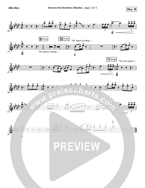 Graves Into Gardens (Studio) Alto Sax (Elevation Worship)