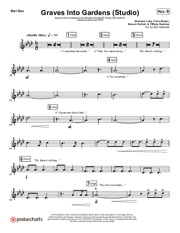 Graves Into Gardens (Studio) Bari Sax (Elevation Worship)