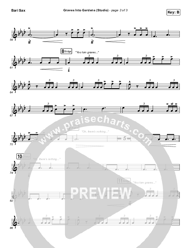 Graves Into Gardens (Studio) Bari Sax (Elevation Worship)